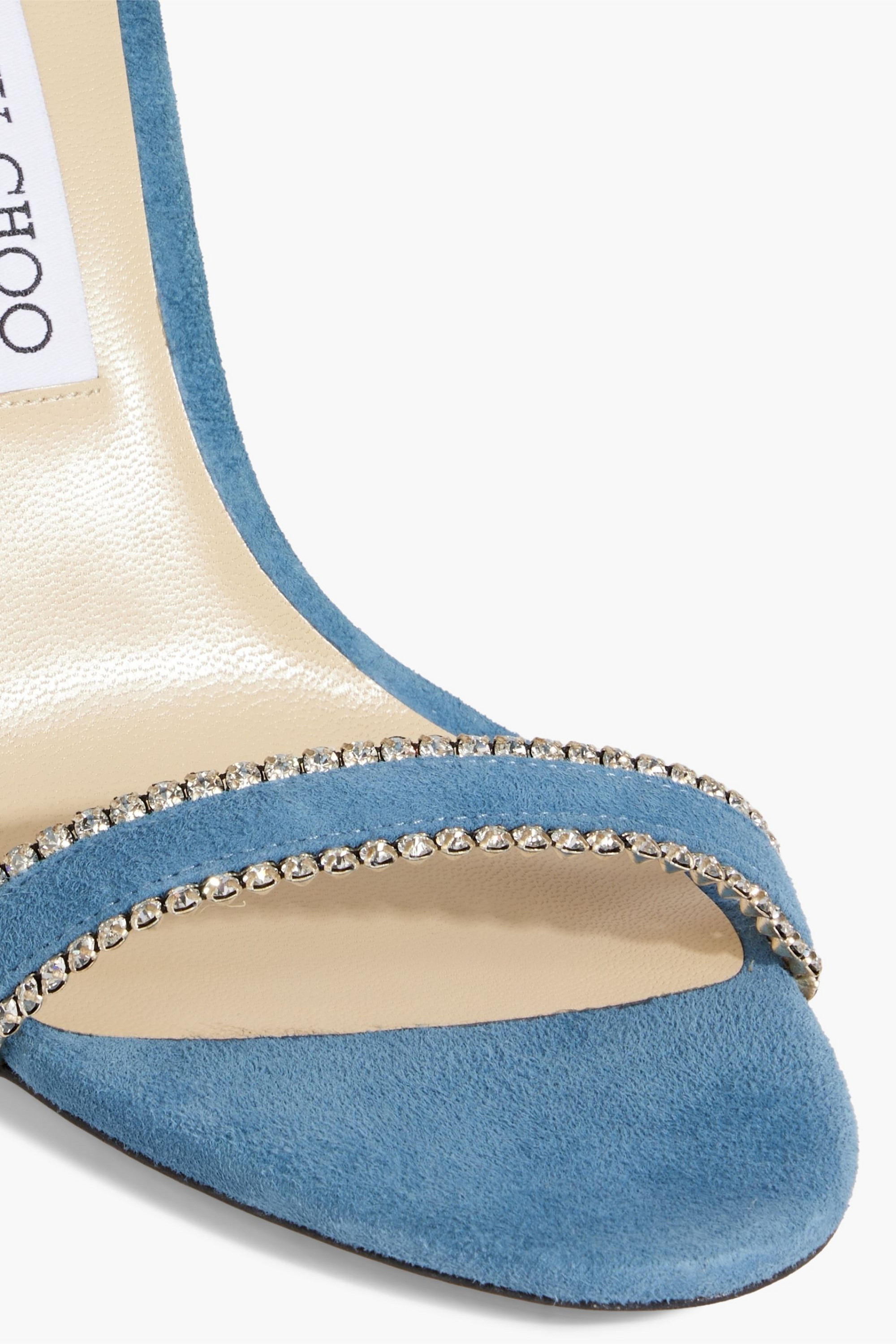 JIMMY CHOO Dochas 100 crystal-embellished suede sandals