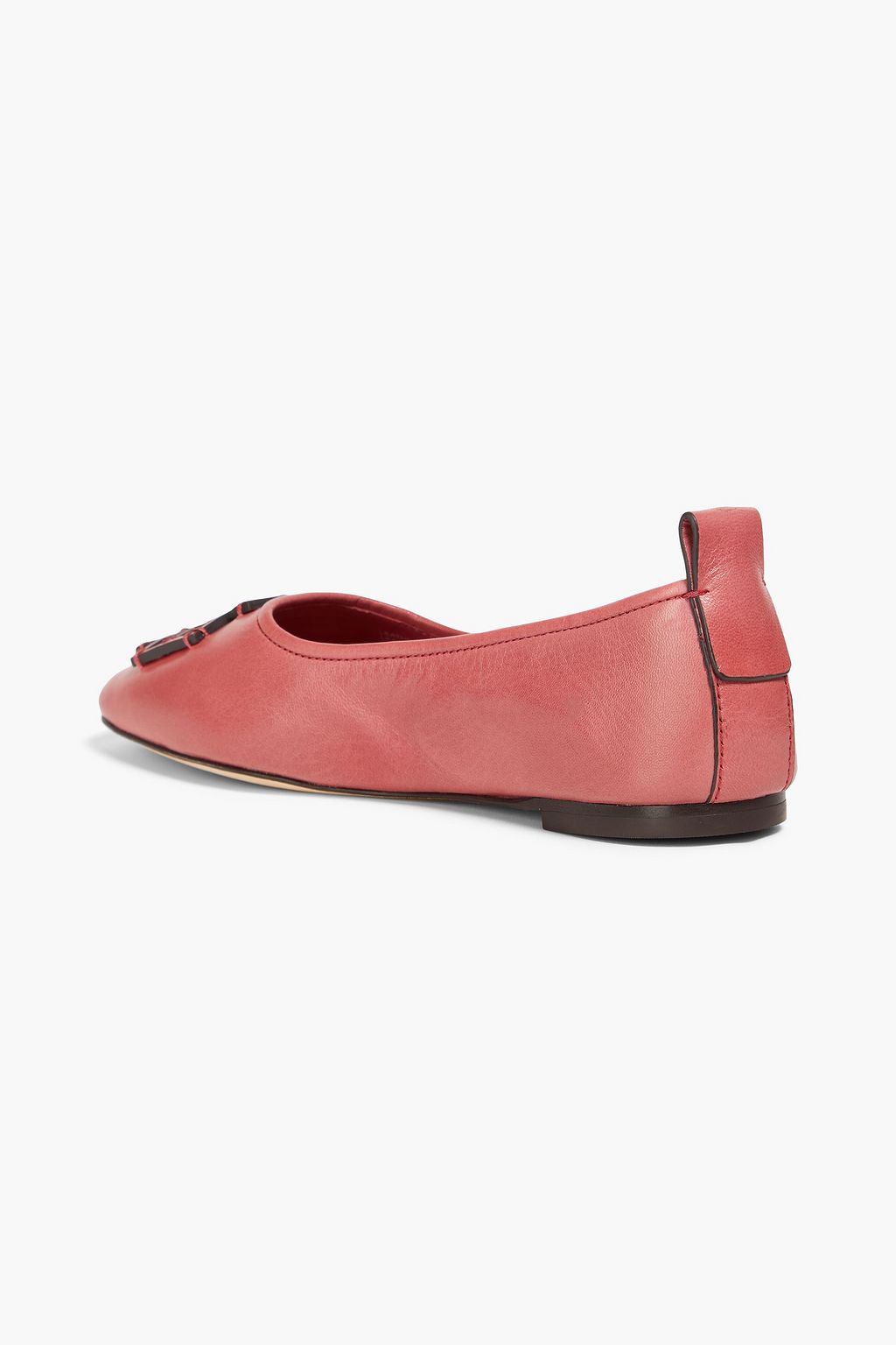 TORY BURCH 이네스 장식 디테일 가죽 발레리나 플랫