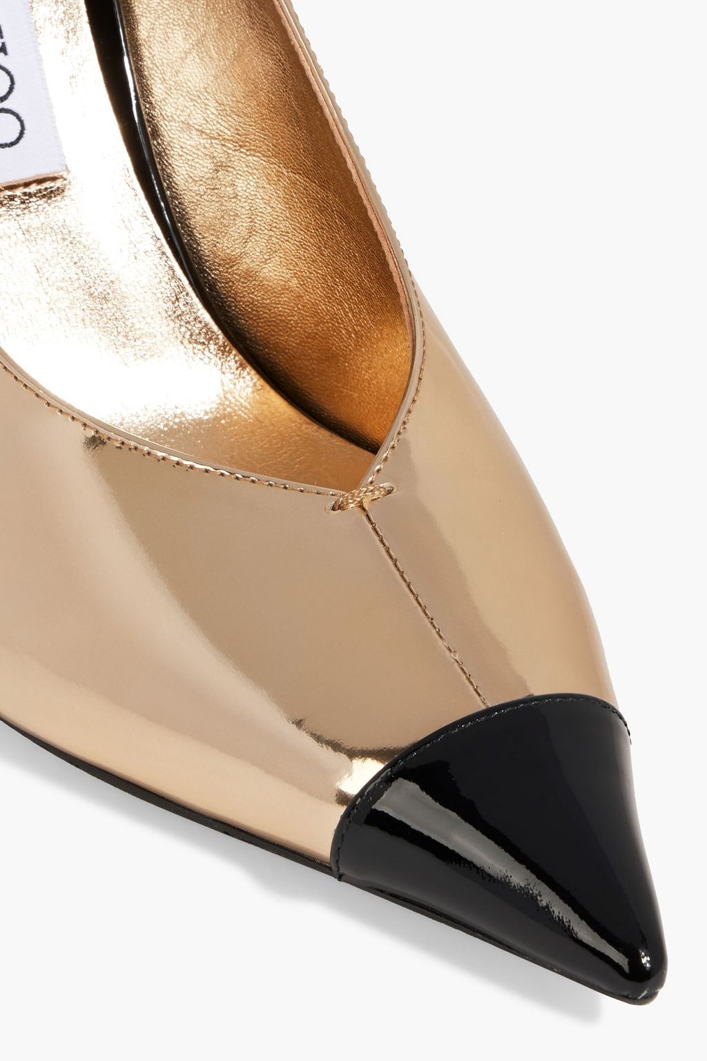 JIMMY CHOO Cierra 100 mirrored and patent-leather pumps