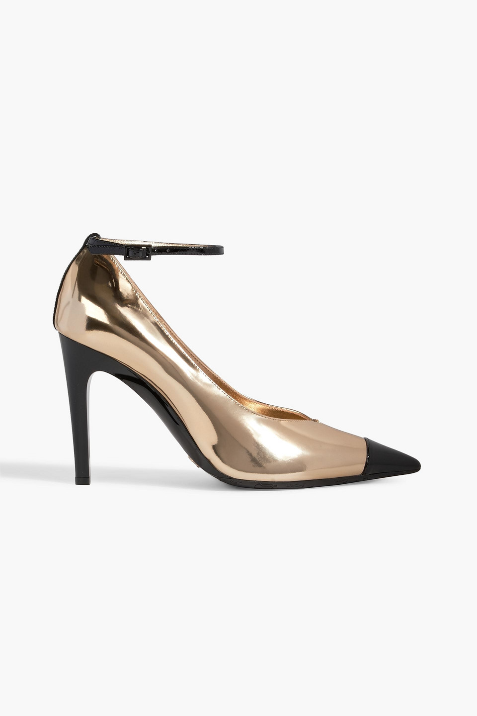 Jimmy Choo Cierra 100 Mirrored And Patent-leather Pumps In Gold