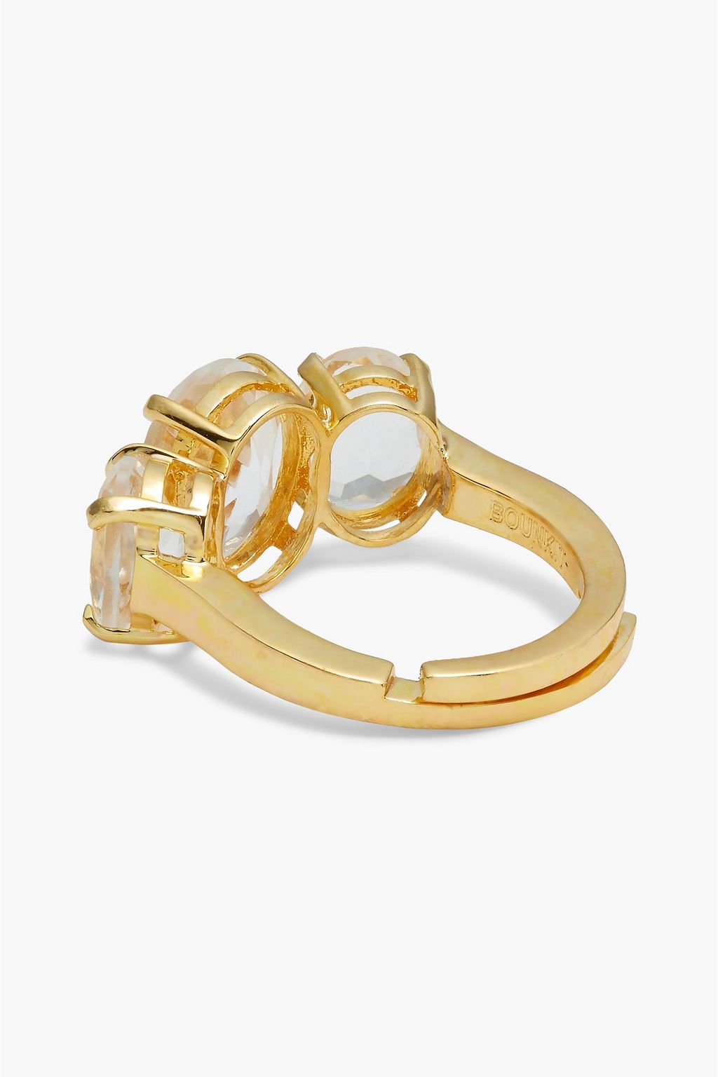 BOUNKIT Gold-tone quartz ring