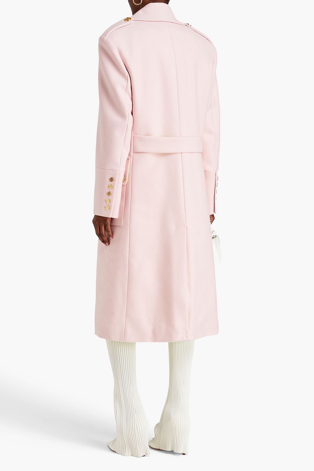 BALMAIN Double-breasted wool-blend felt coat