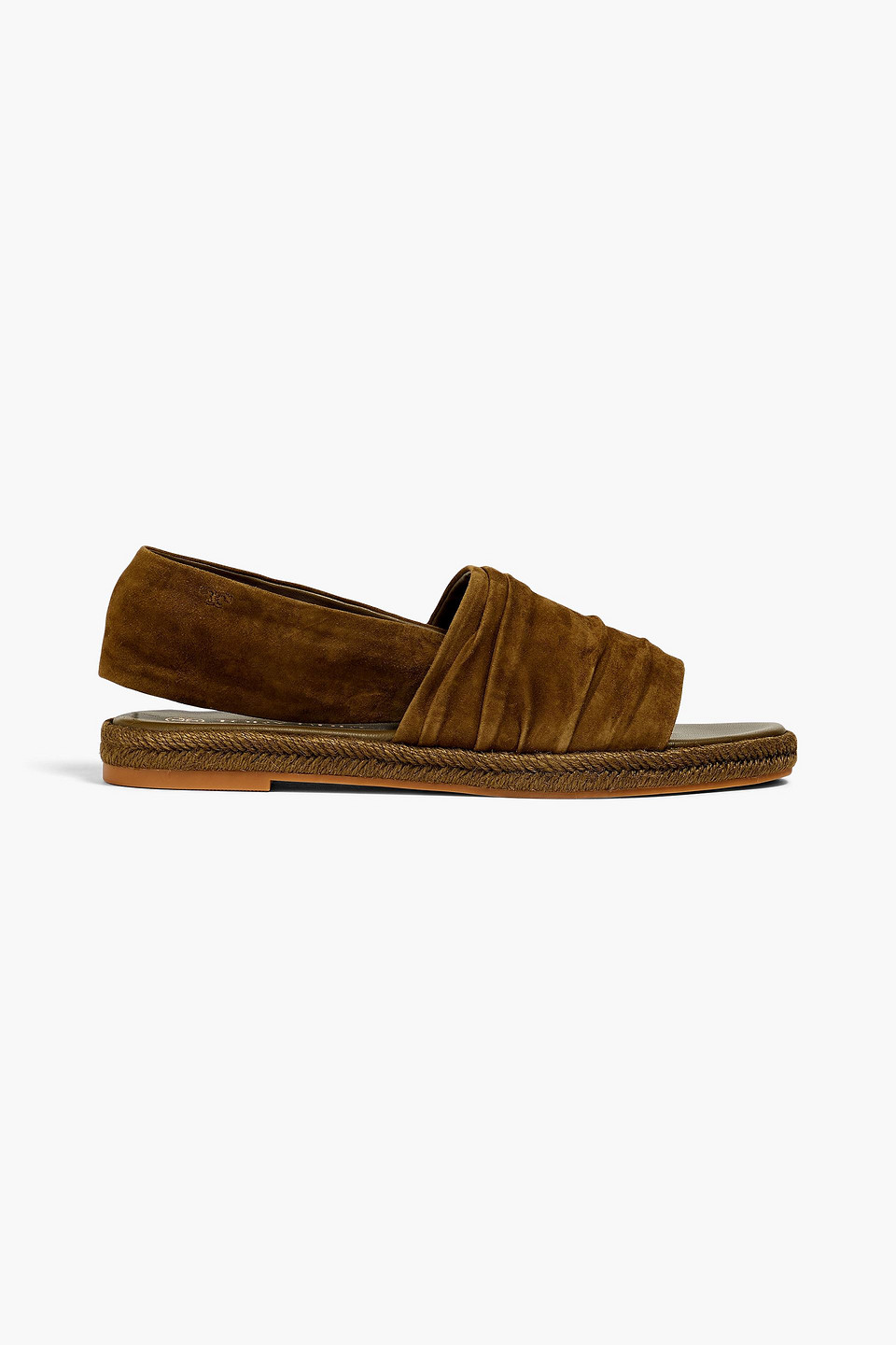 Tory Burch Gathered Suede Sandals In Brown