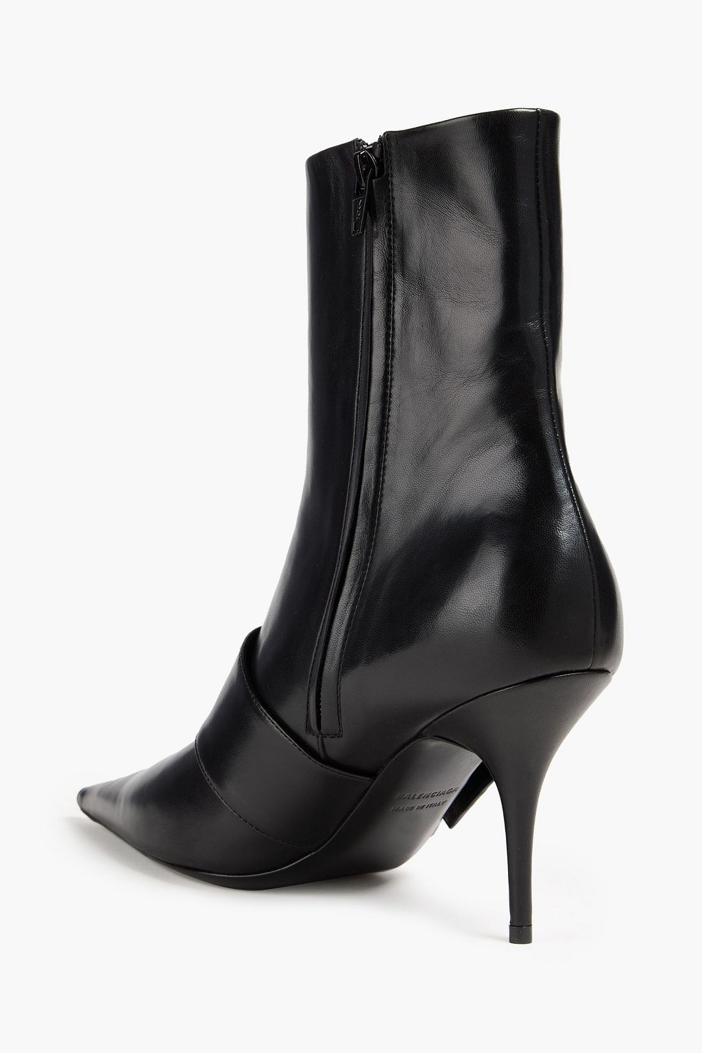 BALENCIAGA Knife buckled leather ankle boots