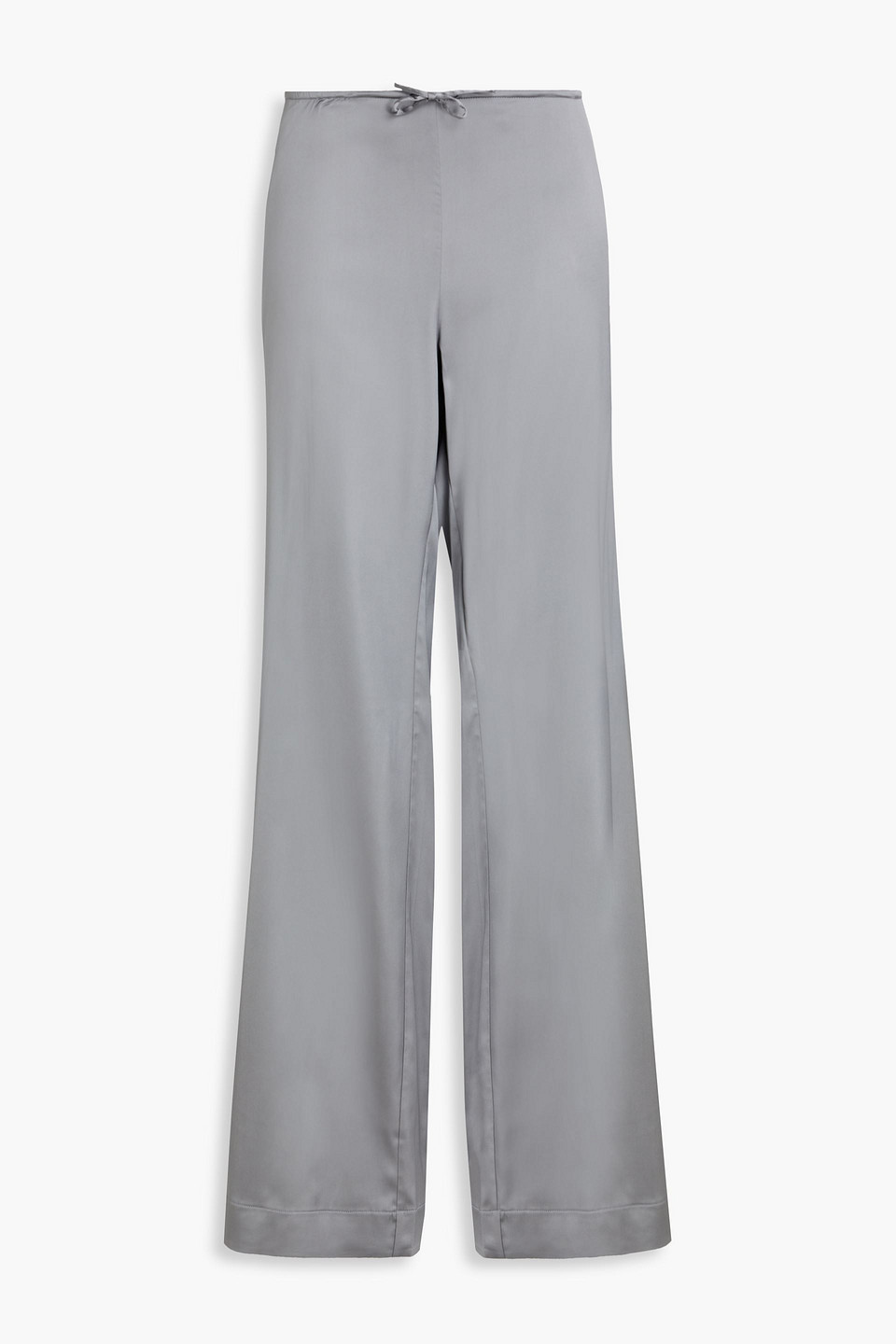 Jacquemus Le Pant Mentalo Wide-leg Mid-rise Crepe Trousers In Gray