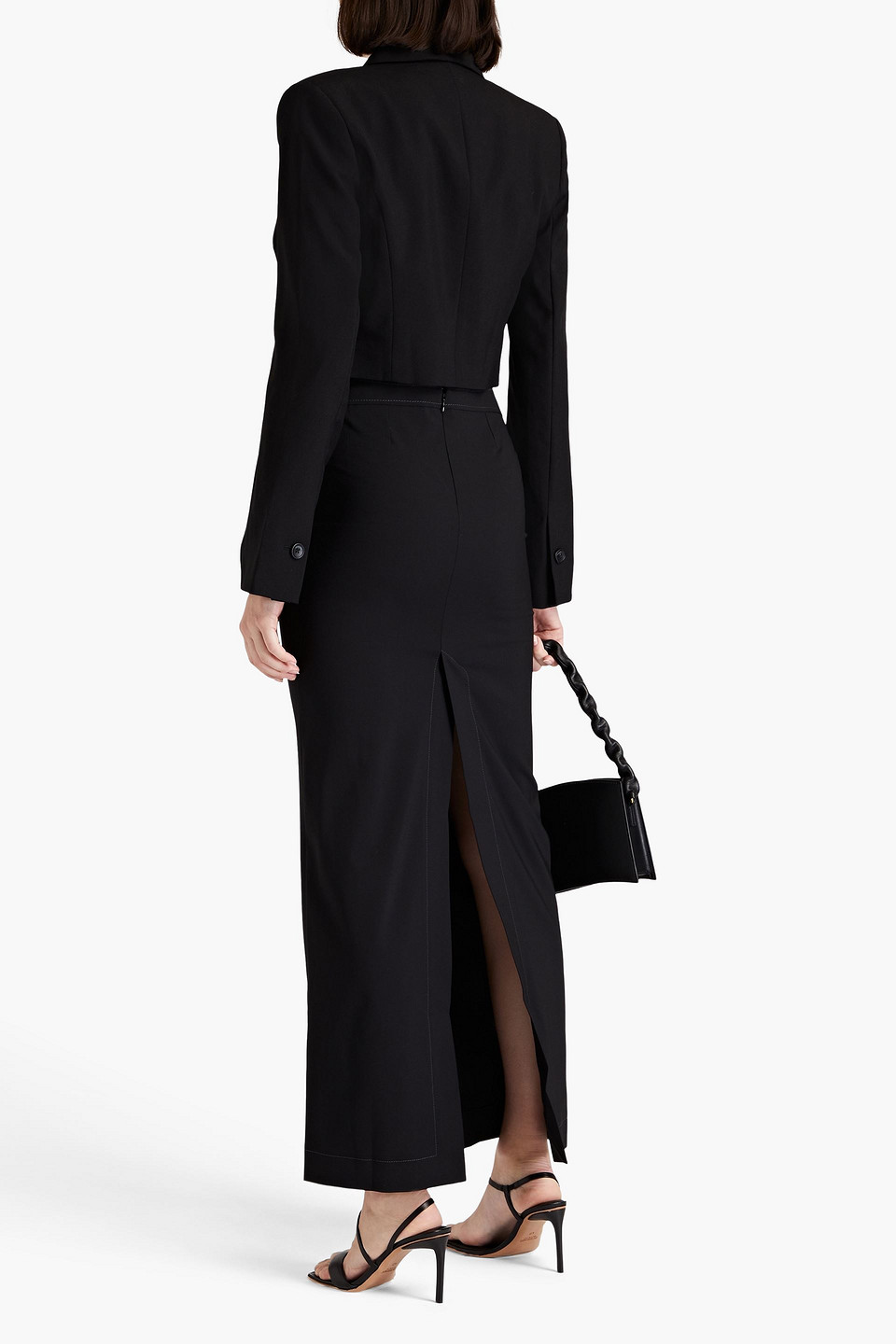 Shop Jacquemus Pina Stretch-wool Maxi Skirt In Black