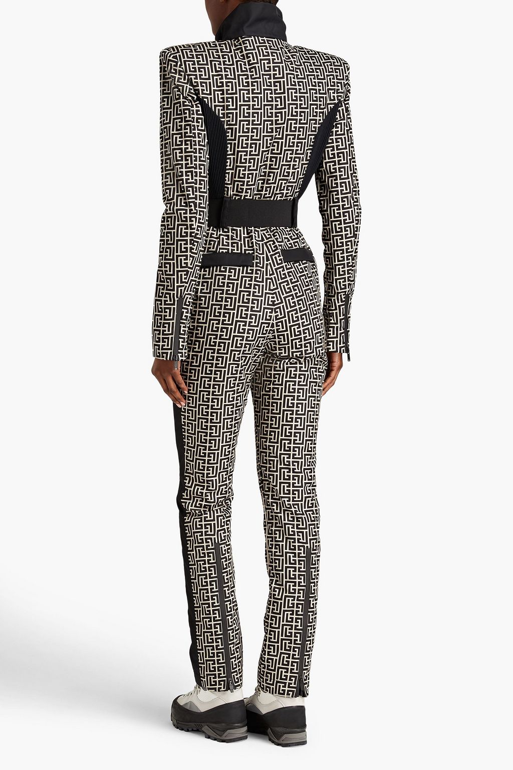 BALMAIN X ROSSIGNOL Belted printed ski suit