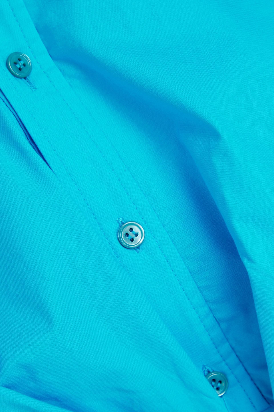 Jacquemus Asymmetric Cropped Cotton-poplin Shirt In Turquoise