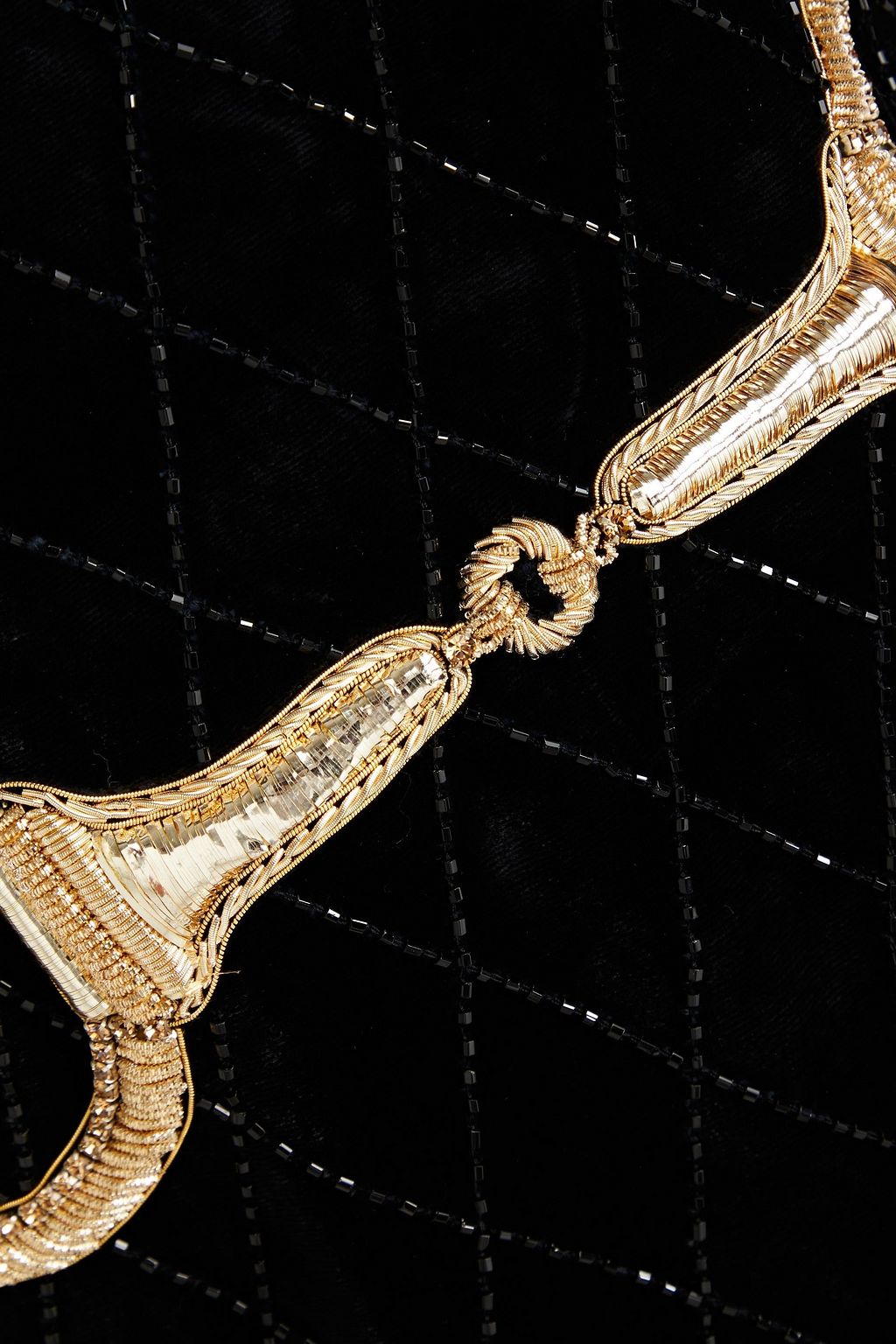 BALMAIN ベルベット ミニワンピース アーガイル