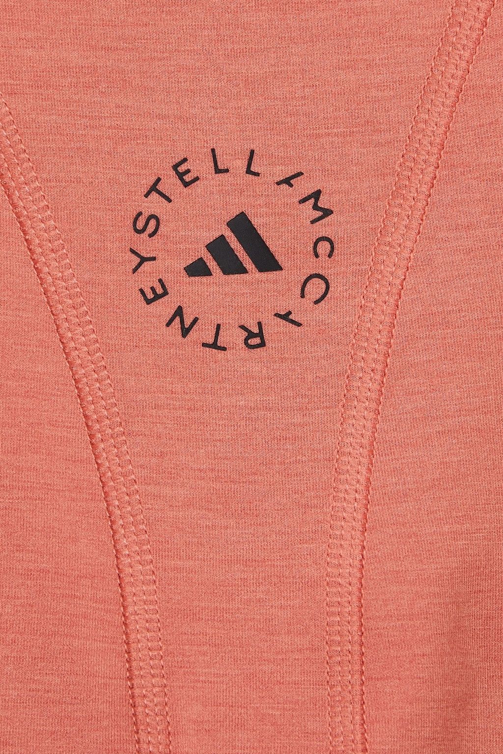 ADIDAS BY STELLA MCCARTNEY حمالة صدر رياضية مصنوعة من الجيرسي المطاطي ومزينة بطبعات