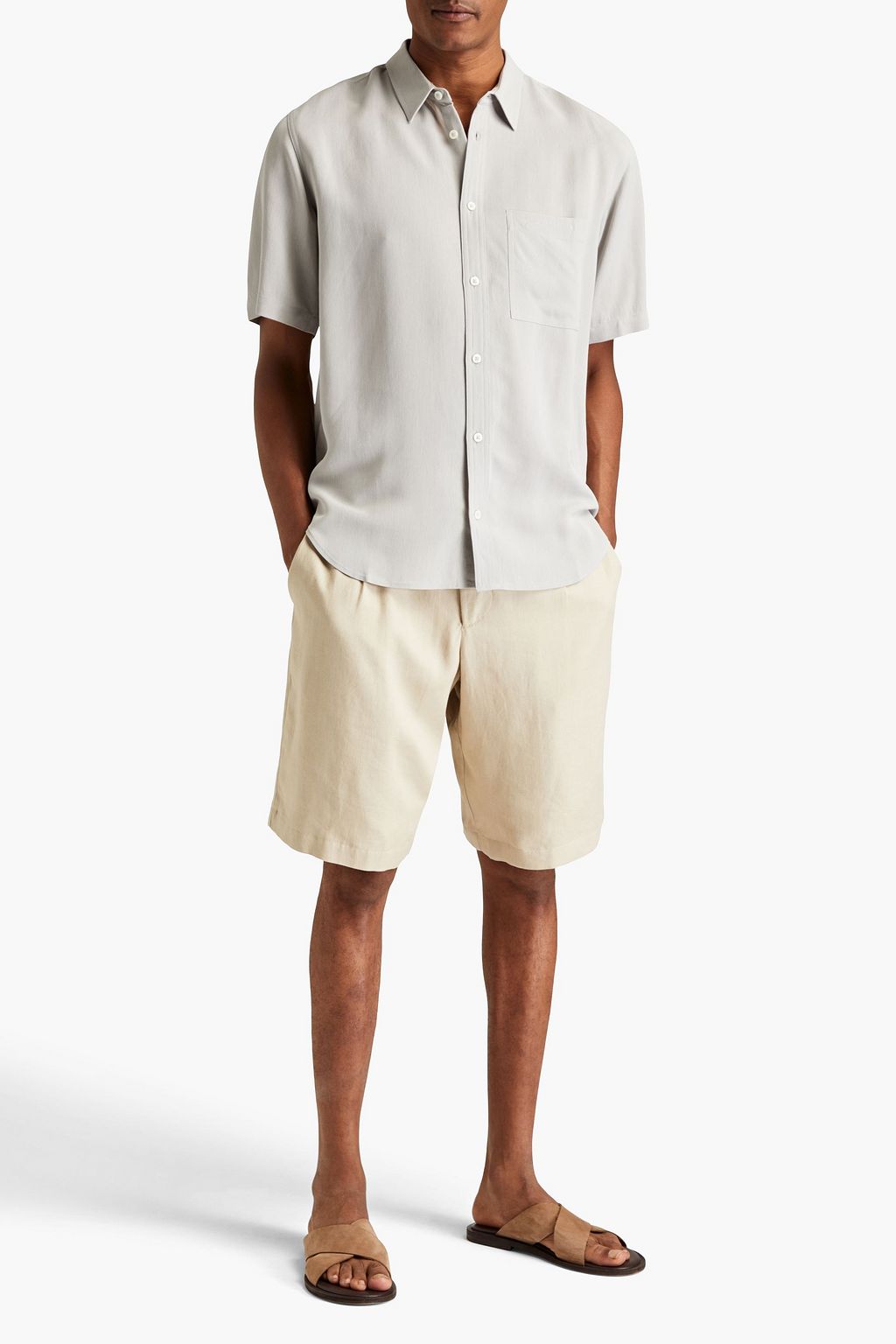 JACQUEMUS Melo embroidered crepe shirt