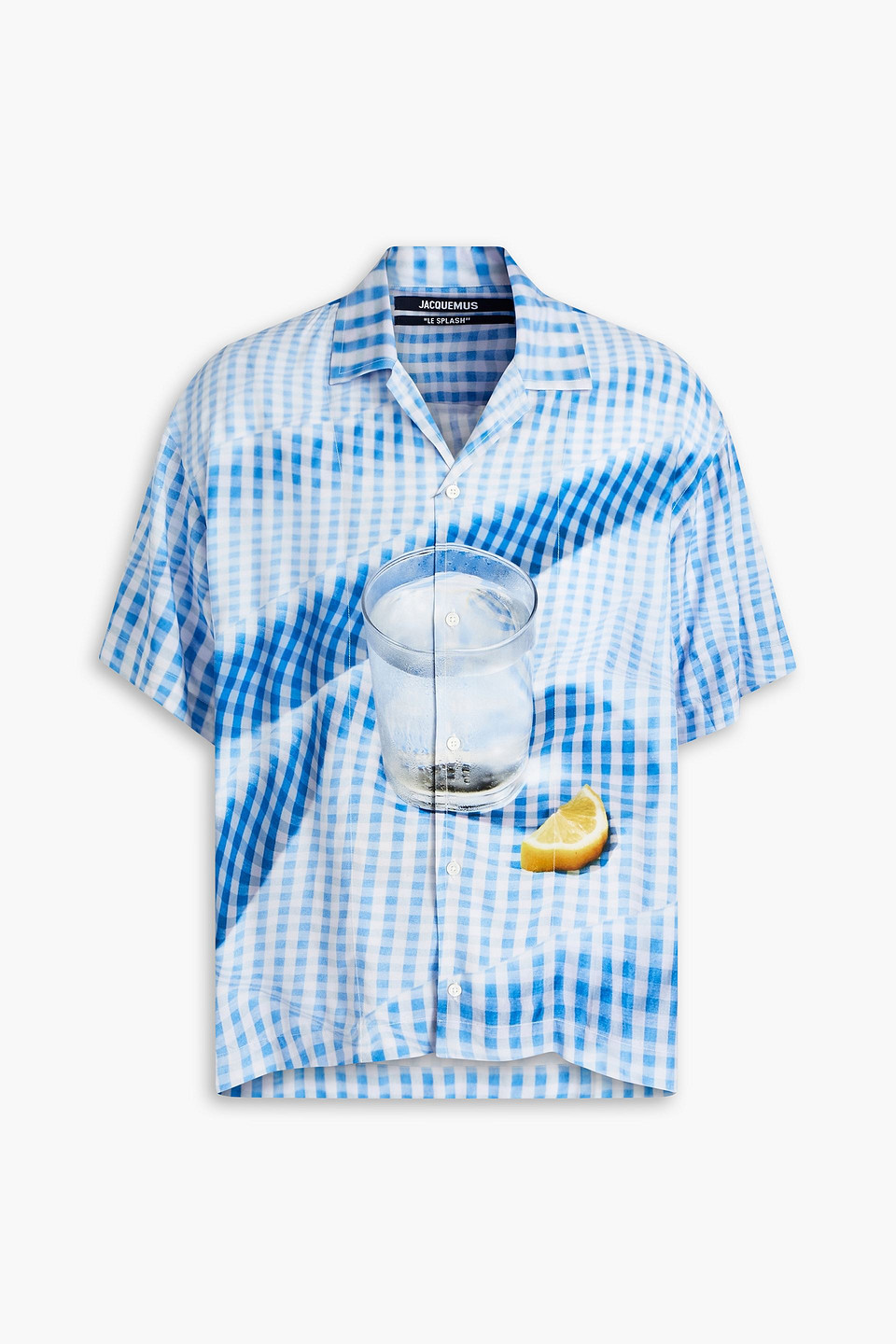 Jacquemus Printed Gingham Shirt In Blue