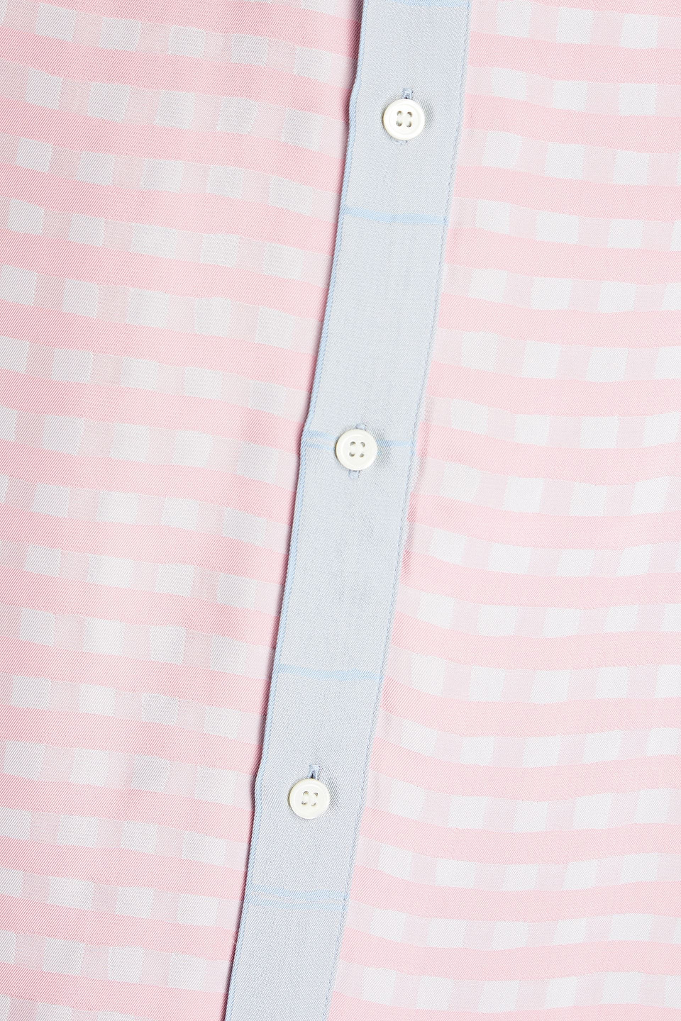 Shop Jacquemus Melancia Gingham Jacquard Shirt In Baby Pink