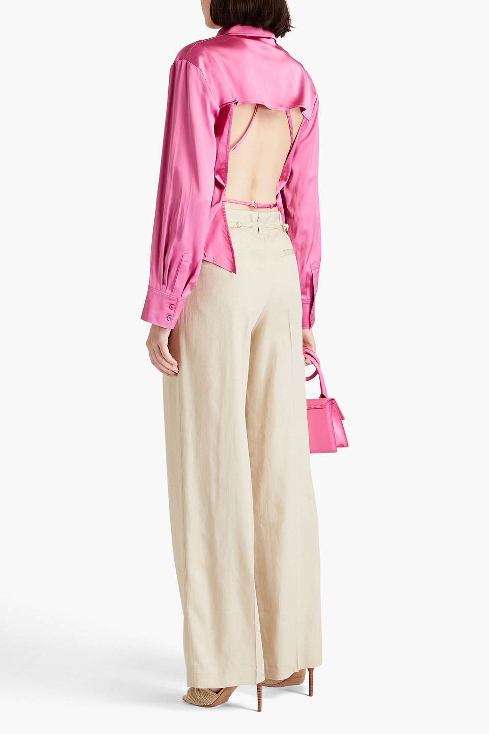 Jacquemus Satin-twill Shirt In Pink
