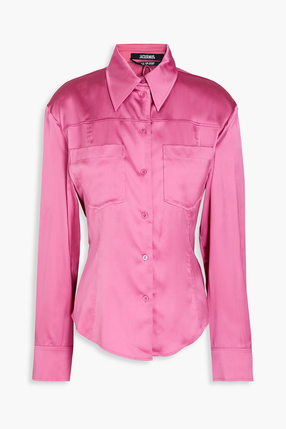 Jacquemus Satin-twill Shirt In Pink