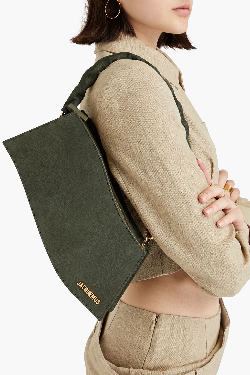 JACQUEMUS Suede shoulder bag THE