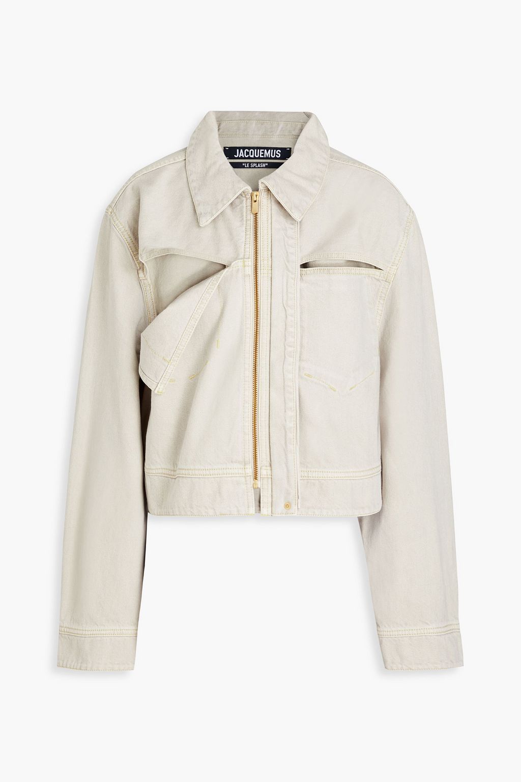 JACQUEMUS Cutout denim jacket | THE OUTNET