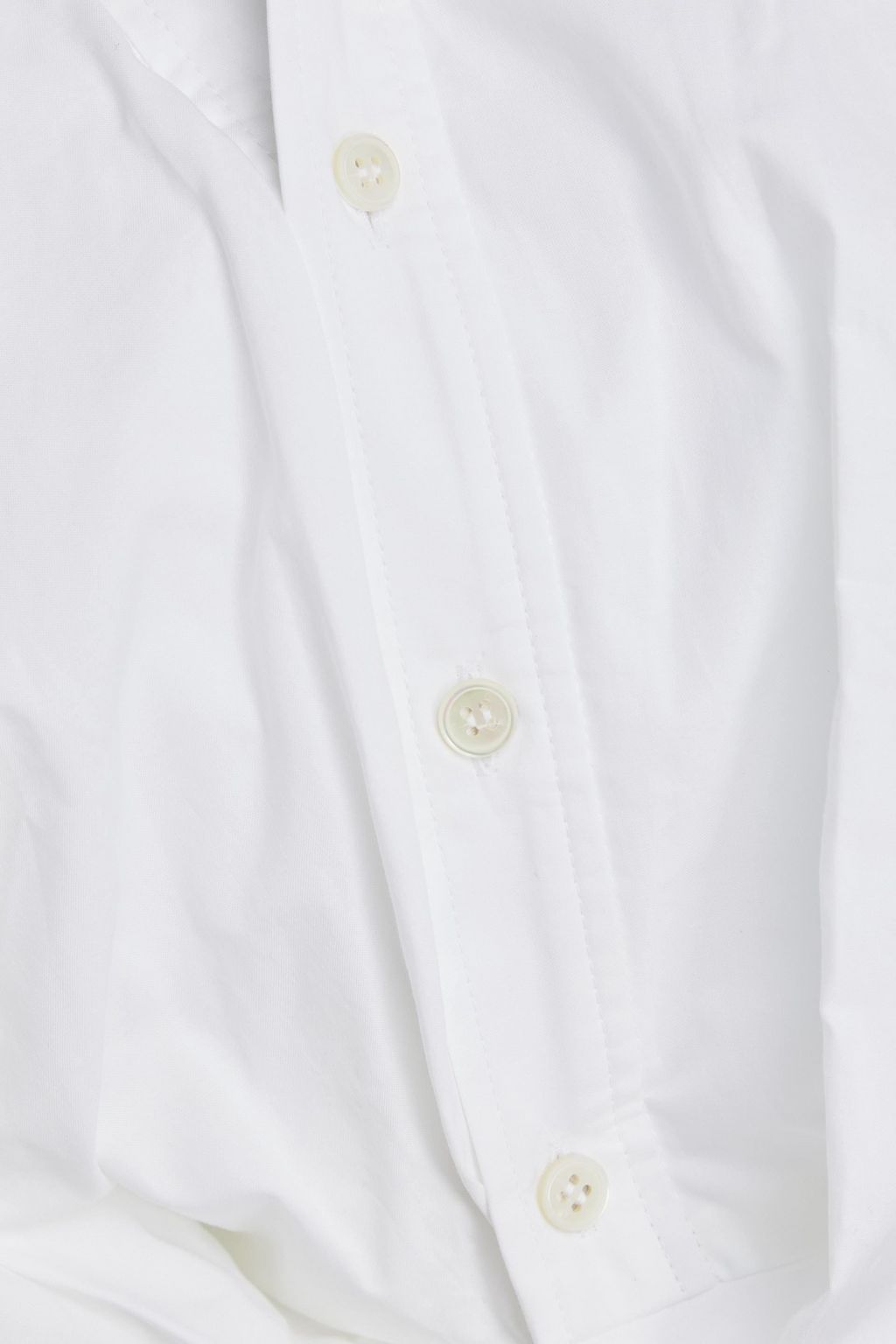 JACQUEMUS Majean asymmetric cropped cotton-poplin shirt