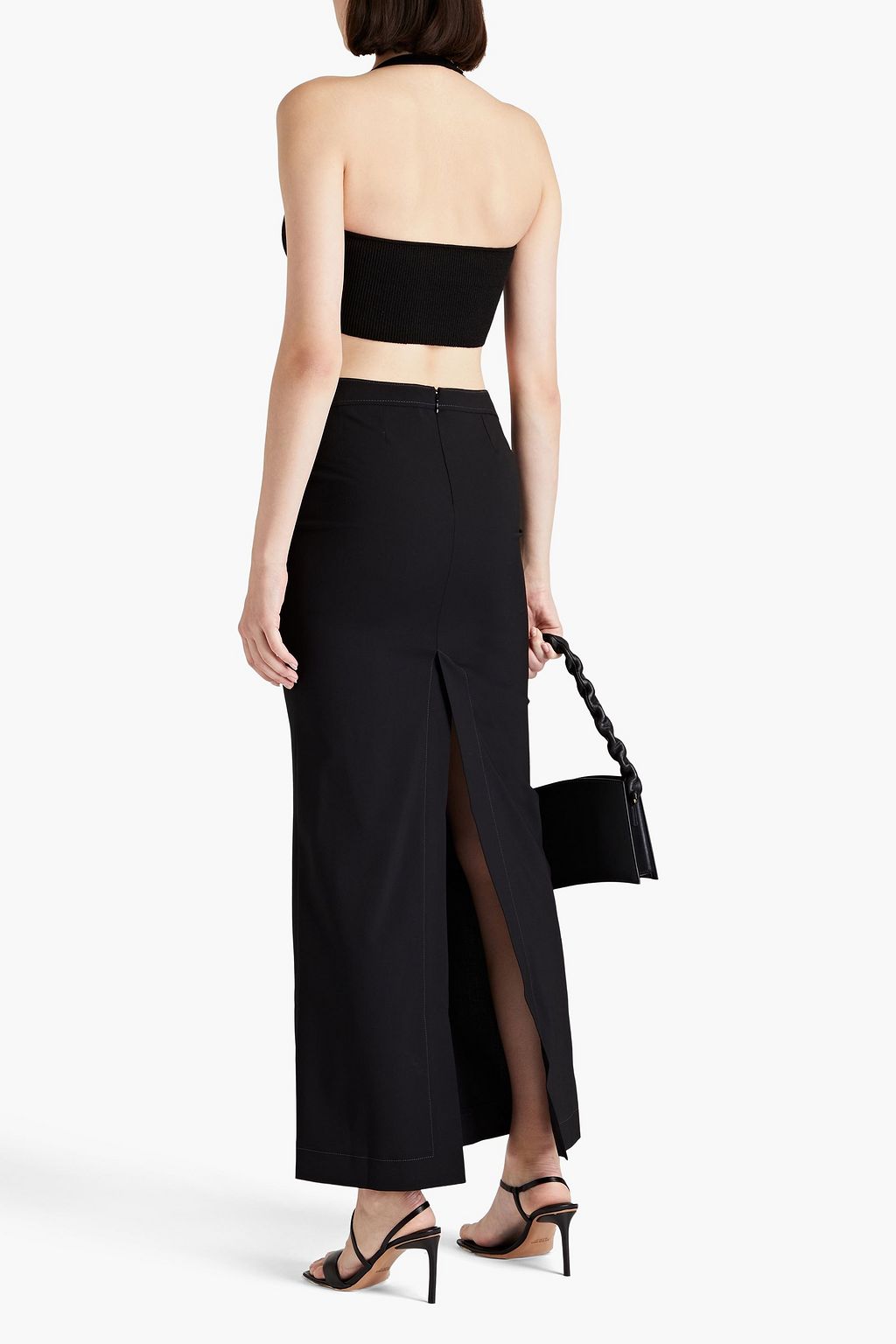 JACQUEMUS Beijo ribbed linen-blend bra top