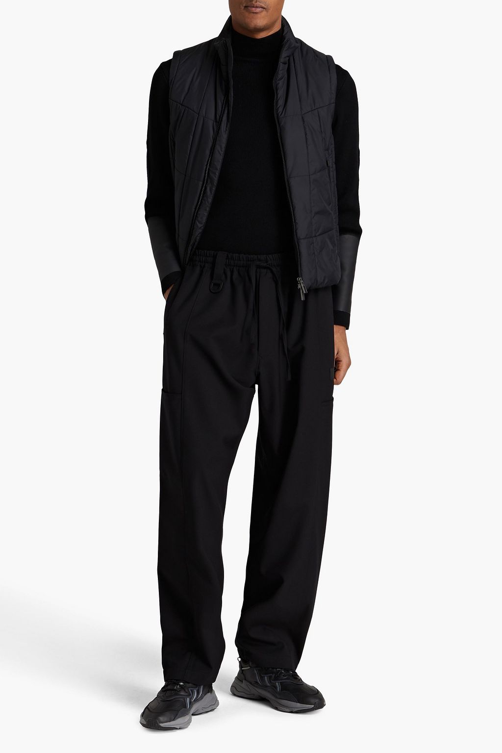 Y-3 Wool-blend twill cargo pants