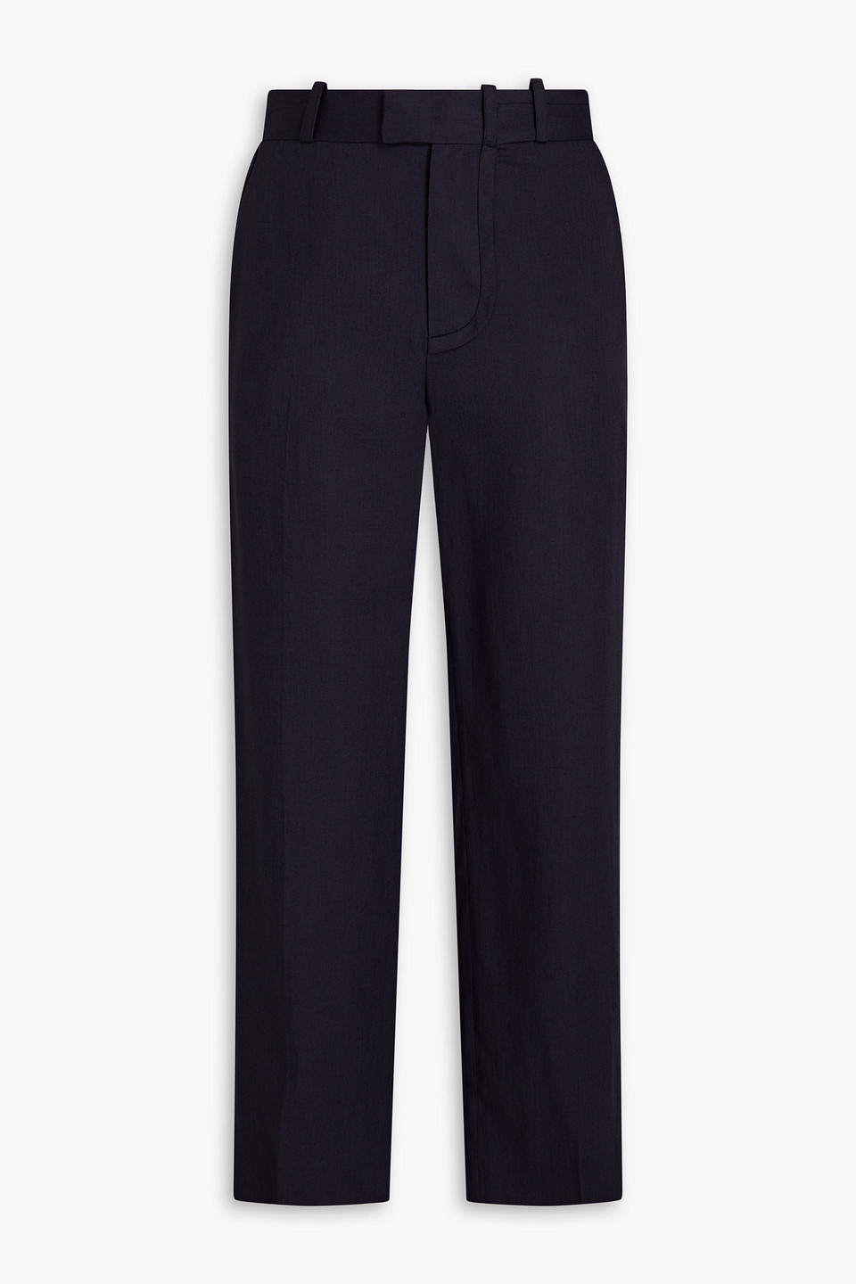 Jacquemus Slub Woven Trousers In Navy