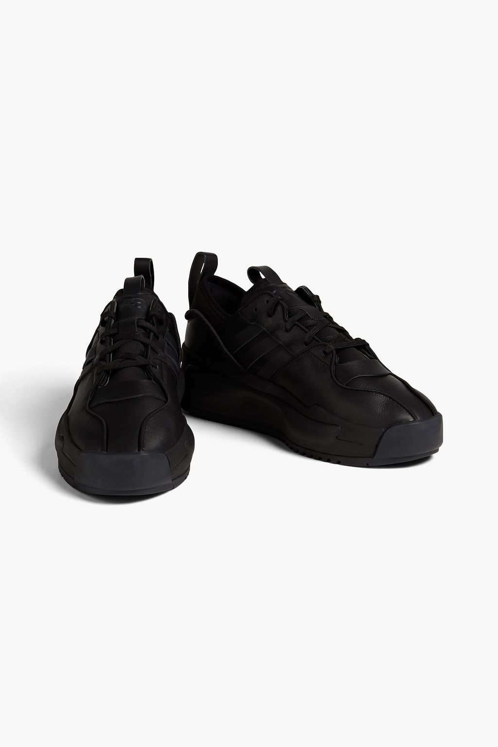 Y-3 Leather and neoprene sneakers