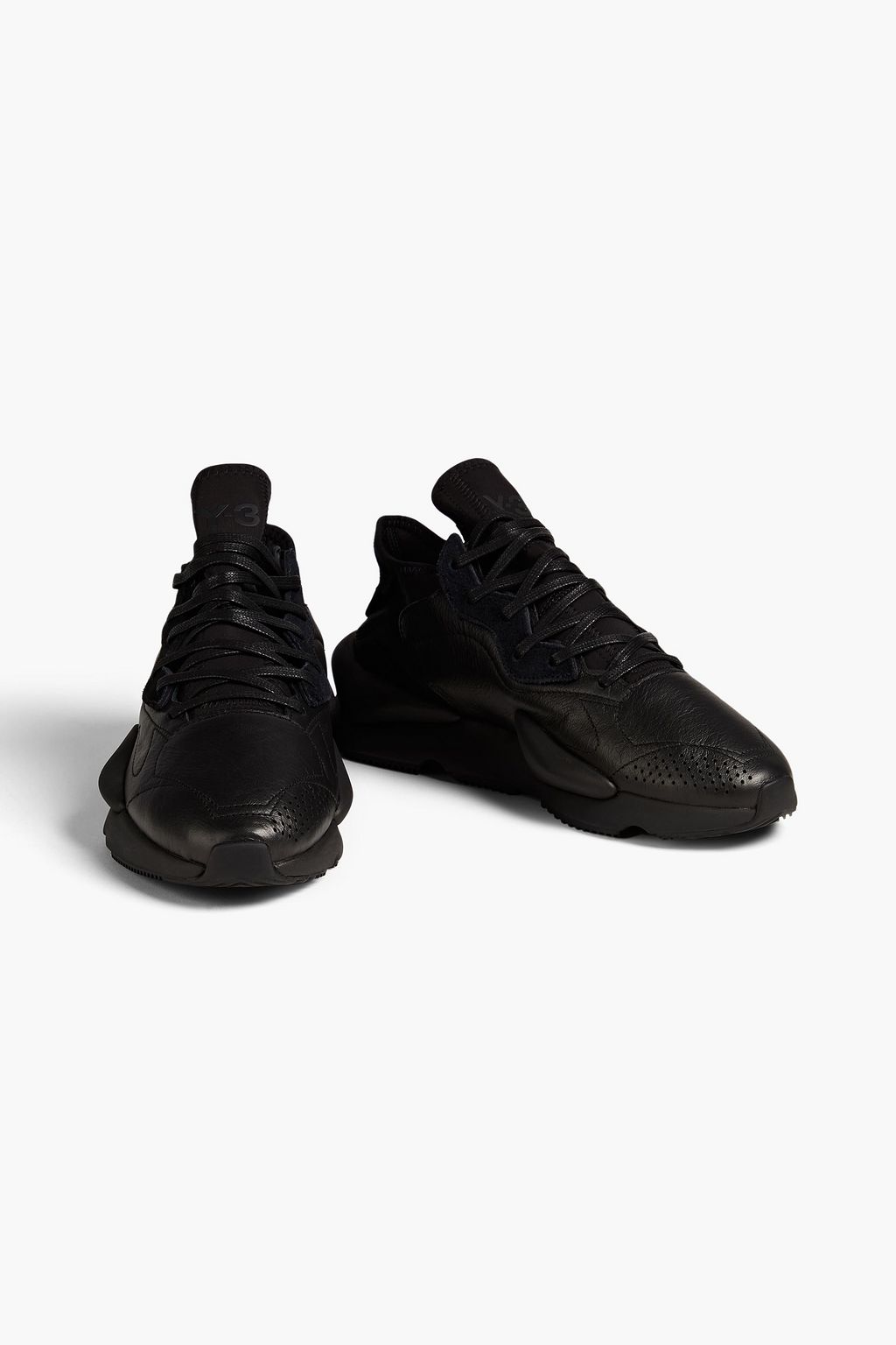 Y-3 Kaiwa leather and neoprene sneakers