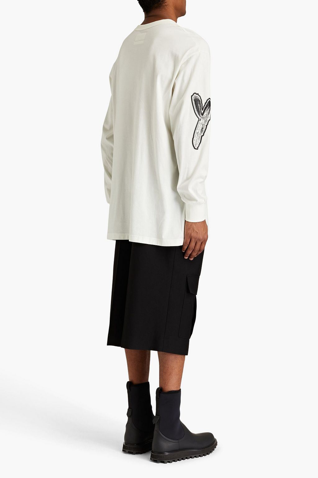 Y-3 Printed stretch-cotton jersey T-shirt