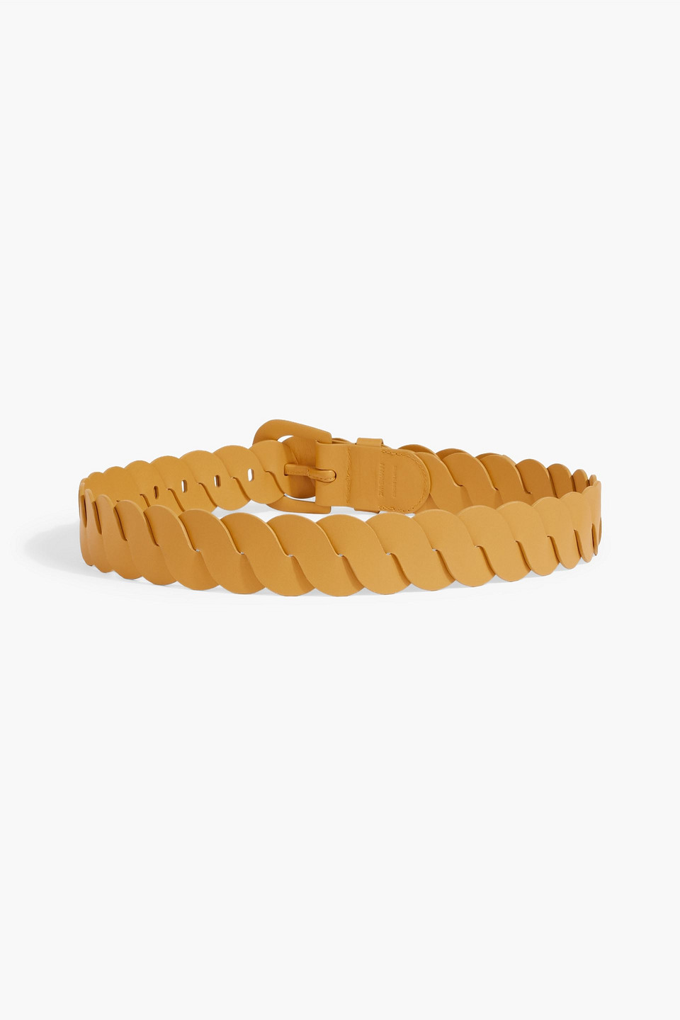 Shop Zimmermann Twisted Leather Belt In Mustard