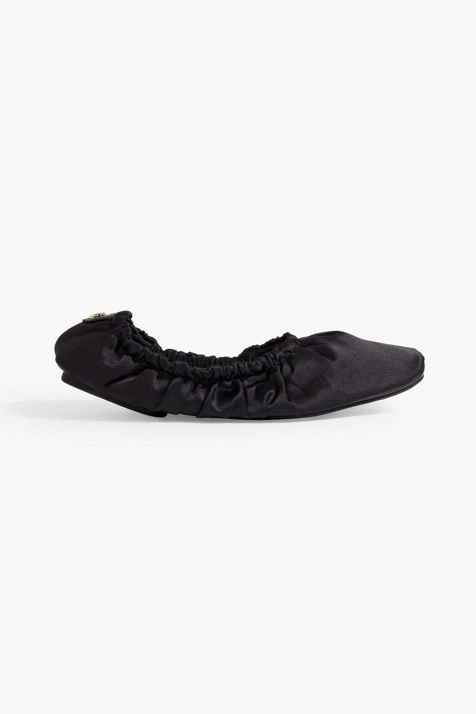 Shop Jimmy Choo Bardo Satin Ballet Flats In Black