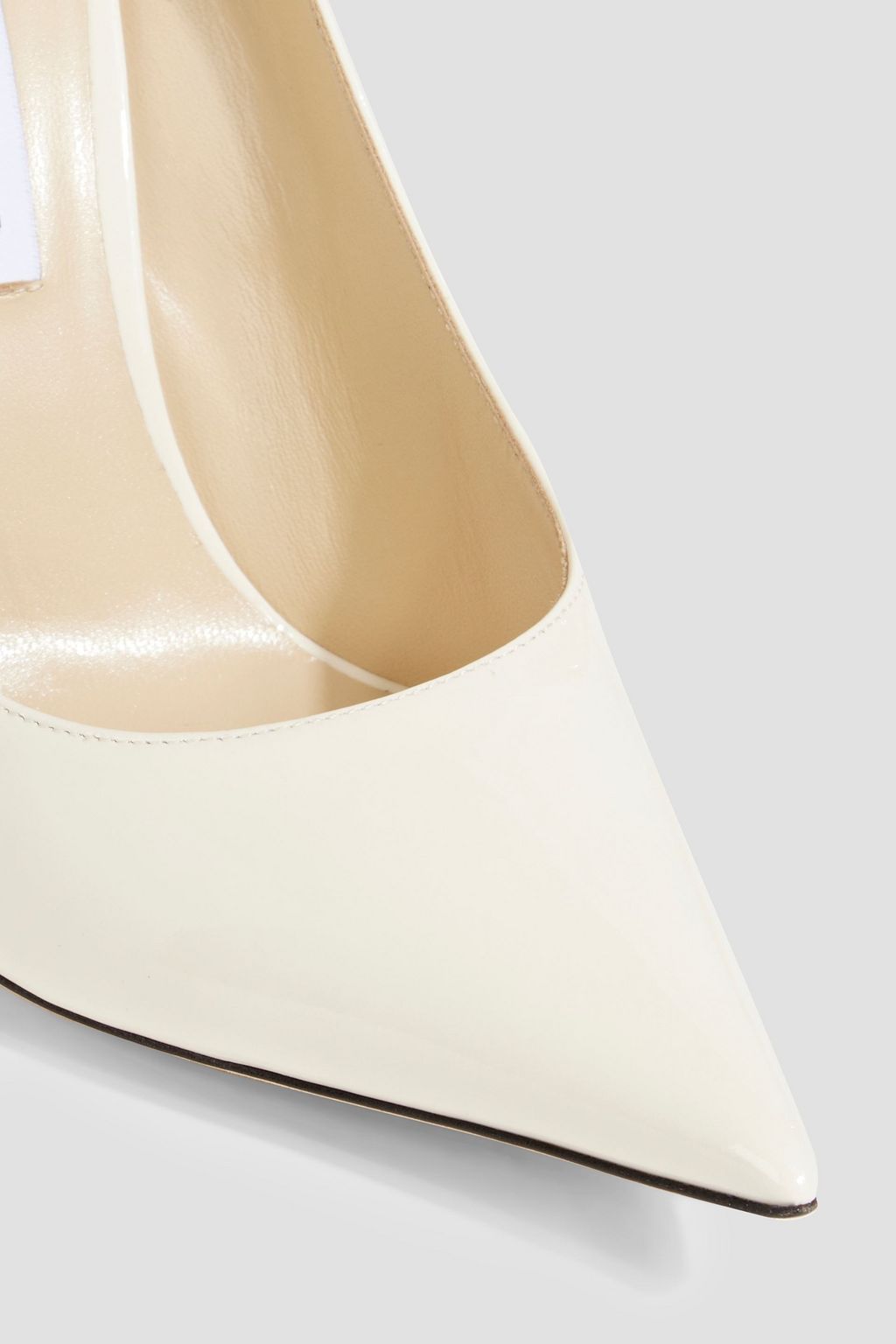 JIMMY CHOO Spruce 110 crystal-embellished patent-leather pumps