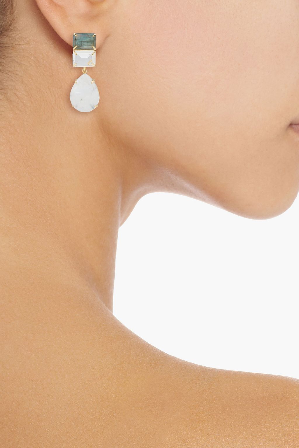 BOUNKIT Gold-tone multistone earrings