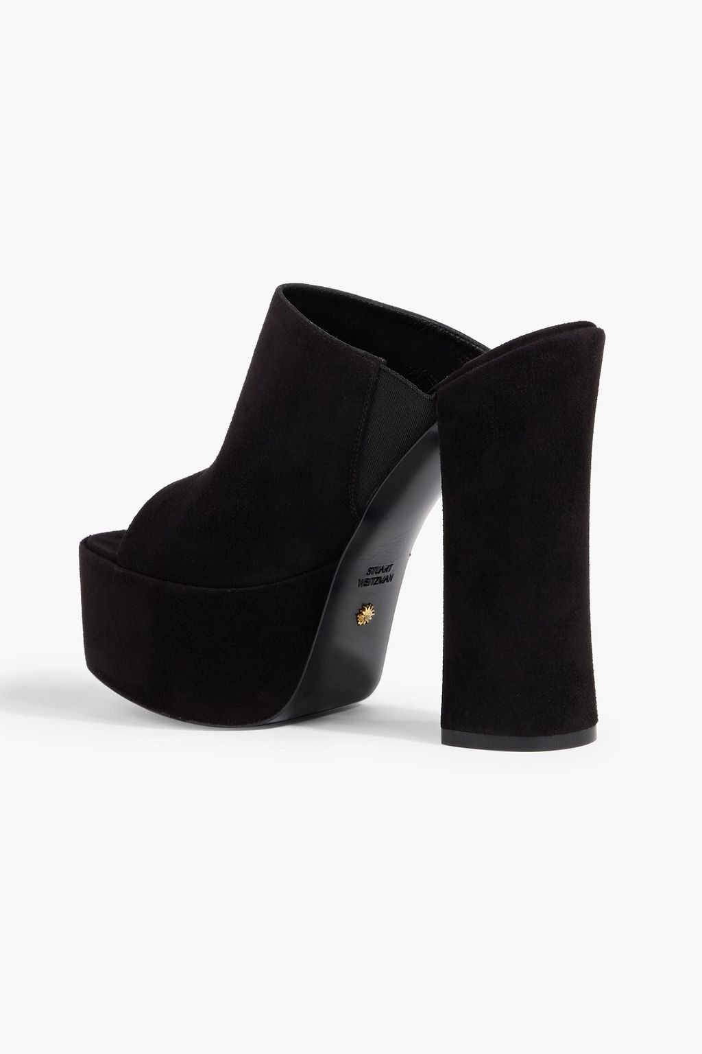 STUART WEITZMAN Skyhi 145 スエード プラットフォームミュール
