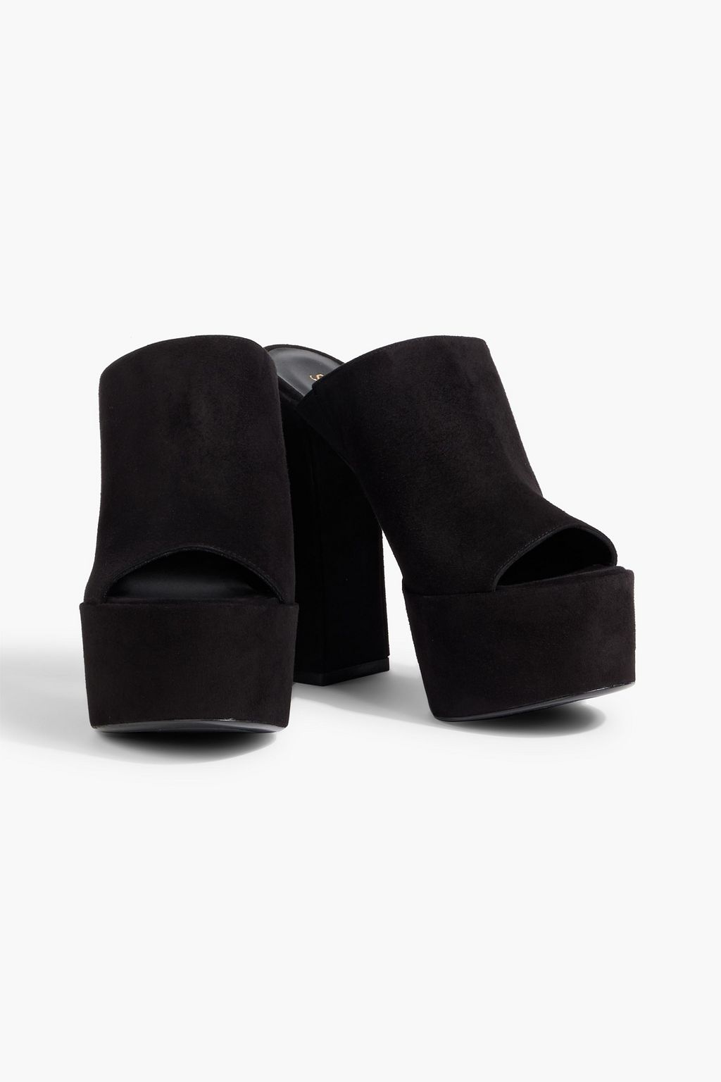 STUART WEITZMAN Skyhi 145 スエード プラットフォームミュール