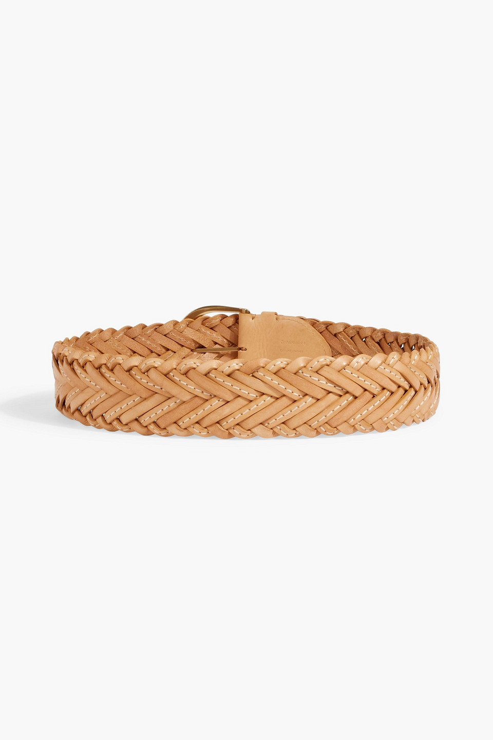 Shop Zimmermann Braided Leather Belt In Sand