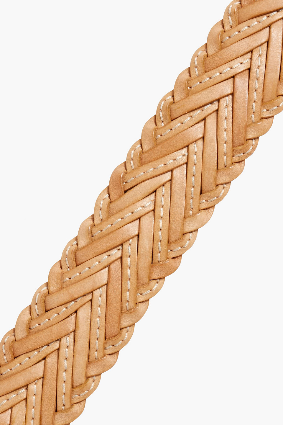 Shop Zimmermann Braided Leather Belt In Sand