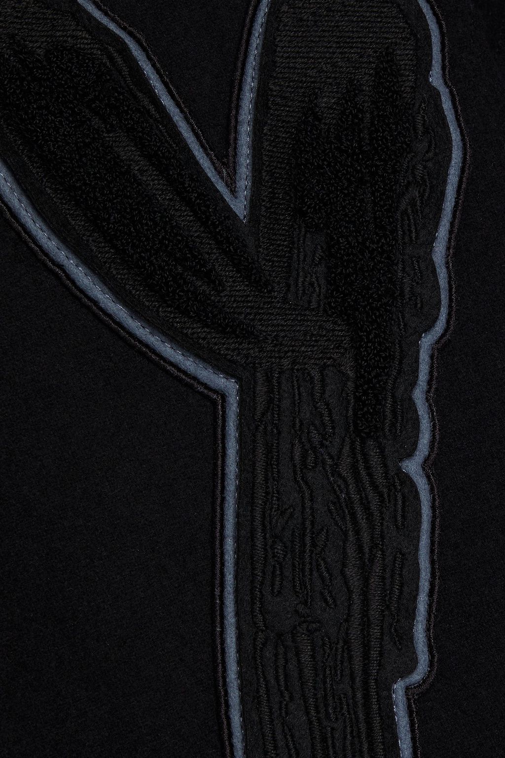 Y-3 Appliquéd felt and faux leather bomber jacket