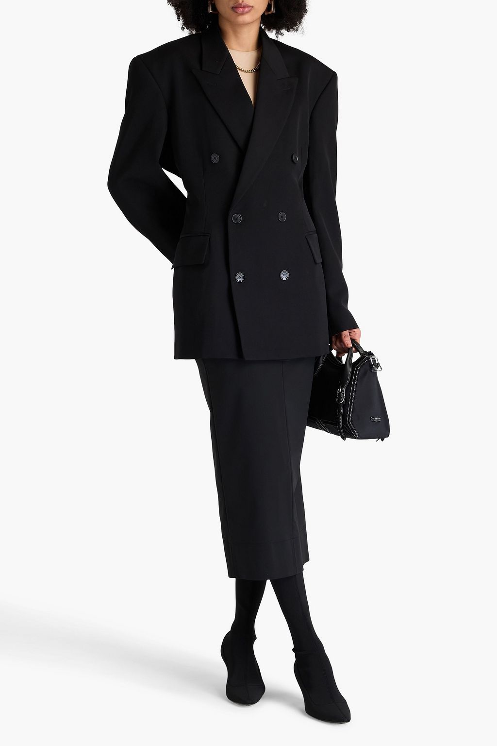 BALENCIAGA Barathea double-breasted wool blazer