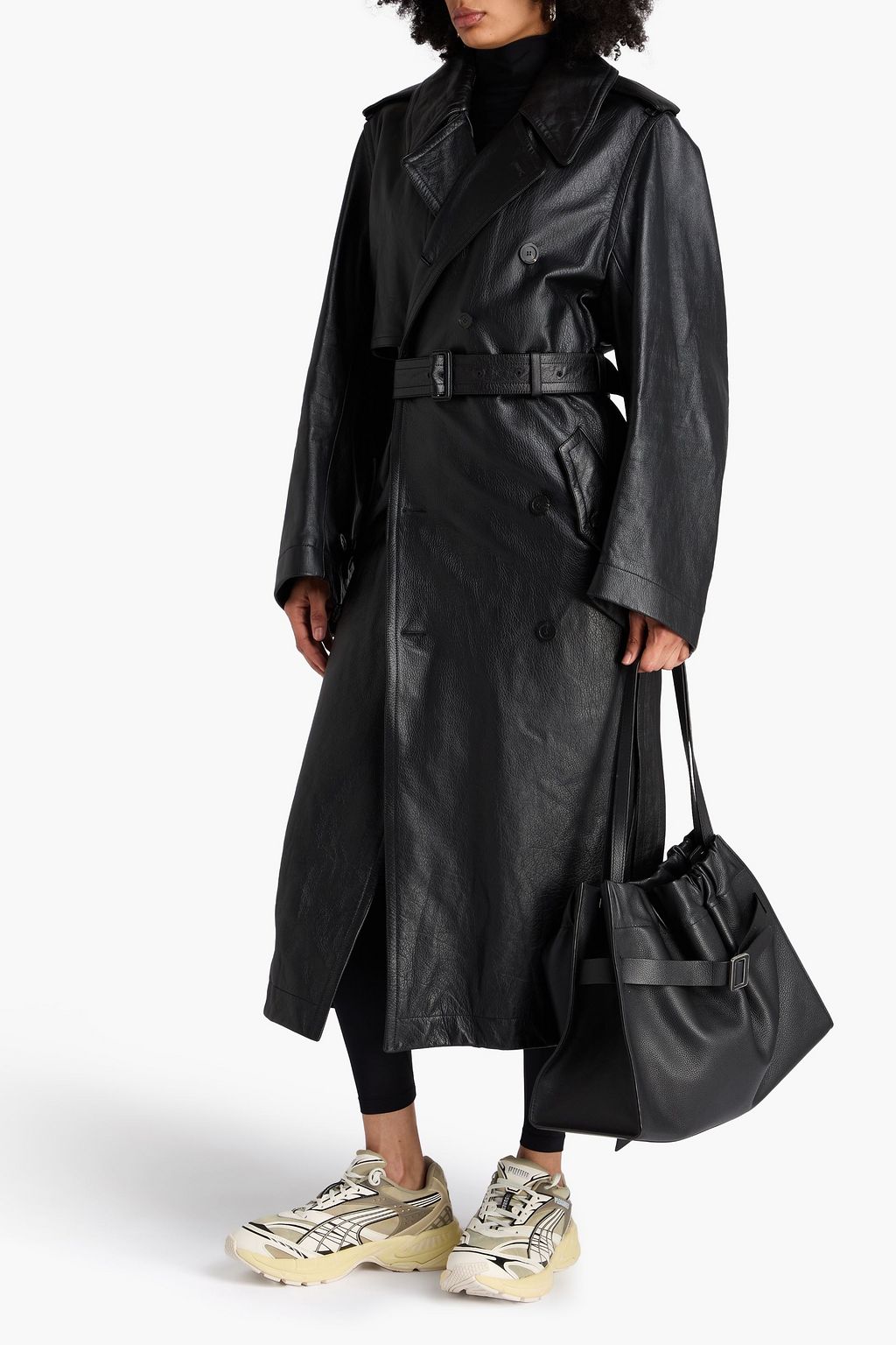 BALENCIAGA Trenchcoat aus Leder