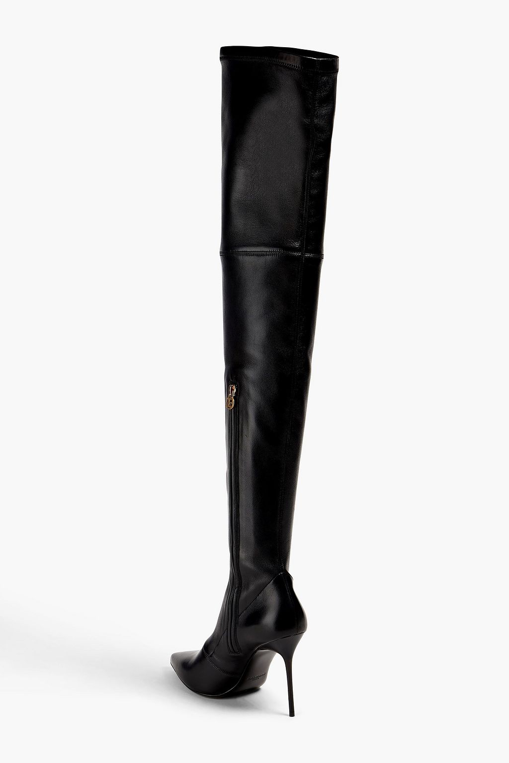 BALMAIN Leather over-the-knee boots