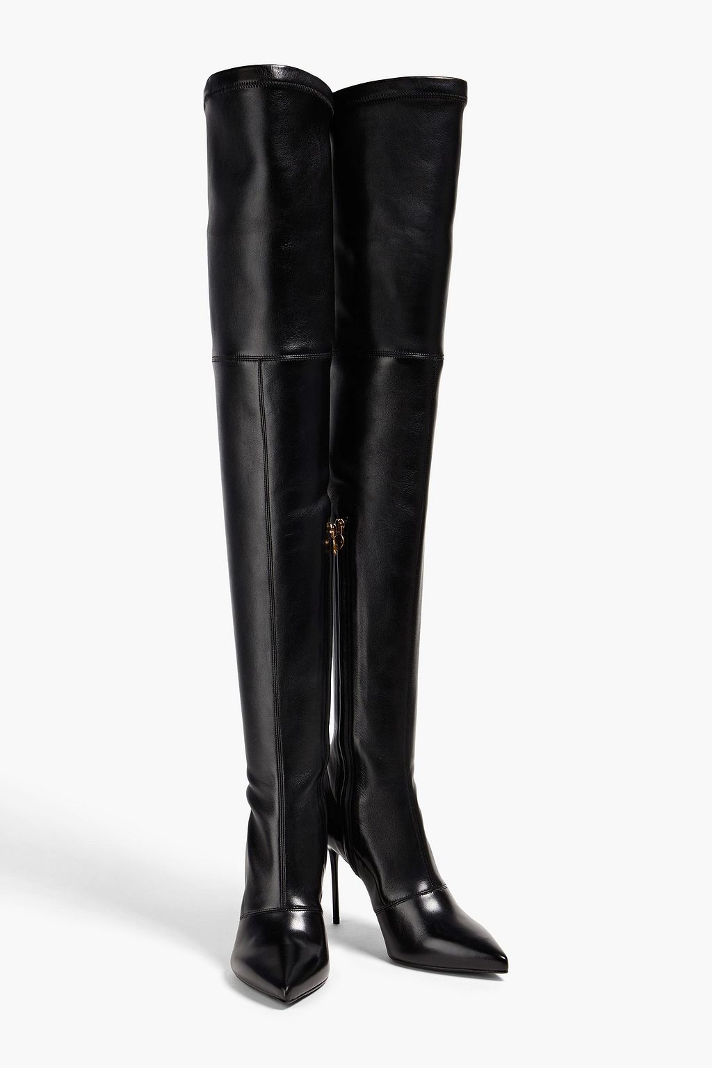 BALMAIN Leather over-the-knee boots