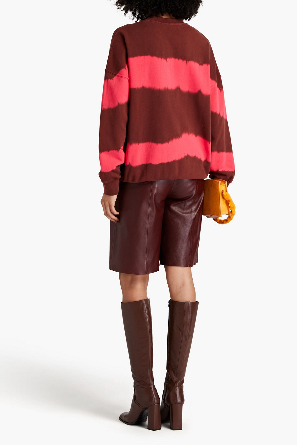 Shop Philosophy Di Lorenzo Serafini Printed French Cotton-terry Sweatshirt In Merlot