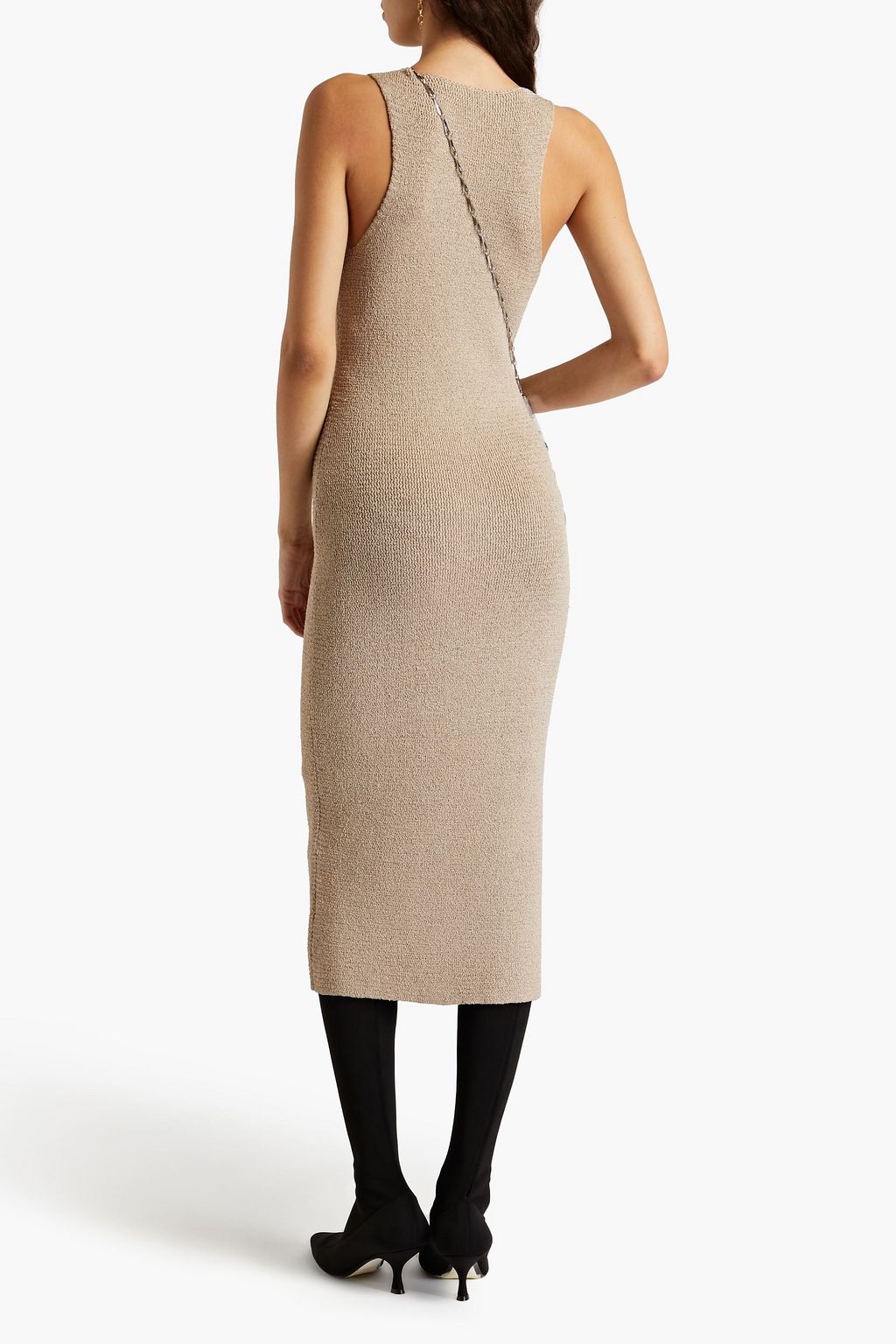 HELMUT LANG Ribbon knitted midi dress
