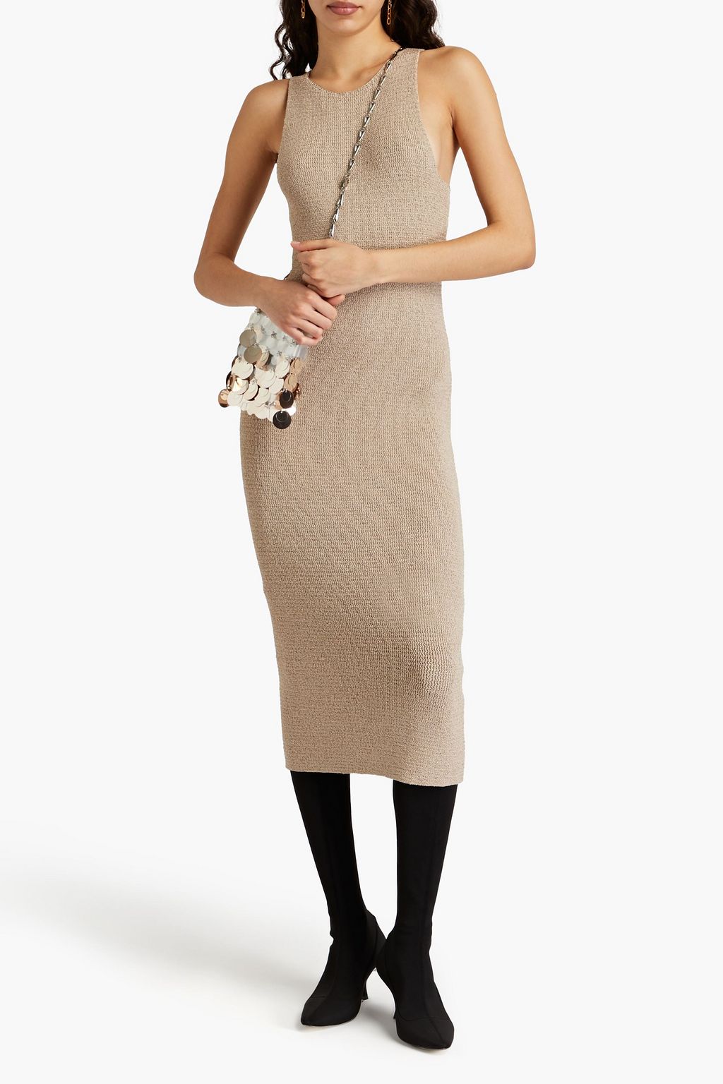 HELMUT LANG Ribbon knitted midi dress