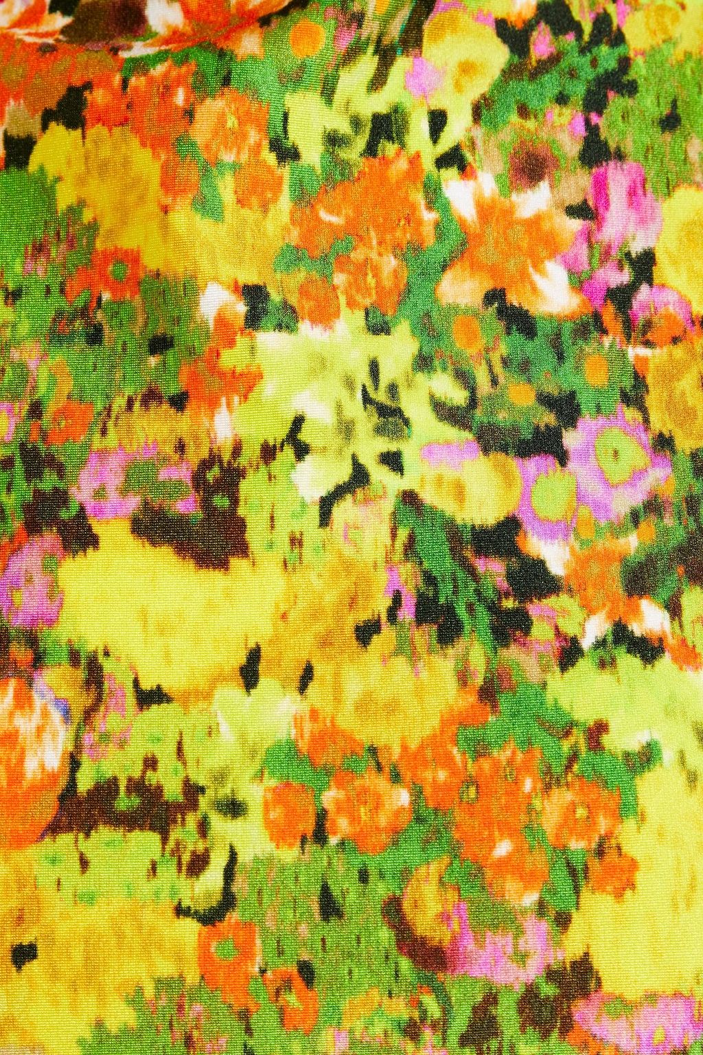 PHILOSOPHY DI LORENZO SERAFINI Floral-print stretch-jersey turtleneck top