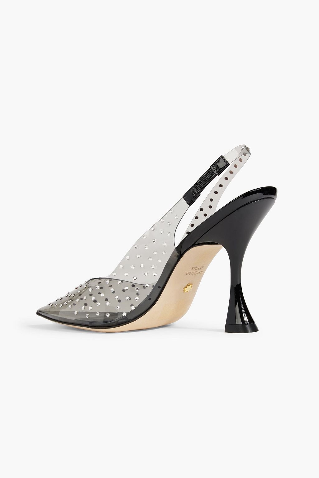 STUART WEITZMAN Glam X Curve 100 PVC sling back pump