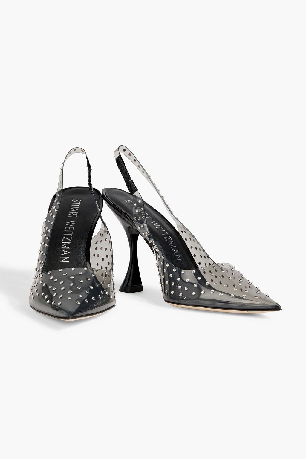 STUART WEITZMAN Glam X Curve 100 PVC sling back pump