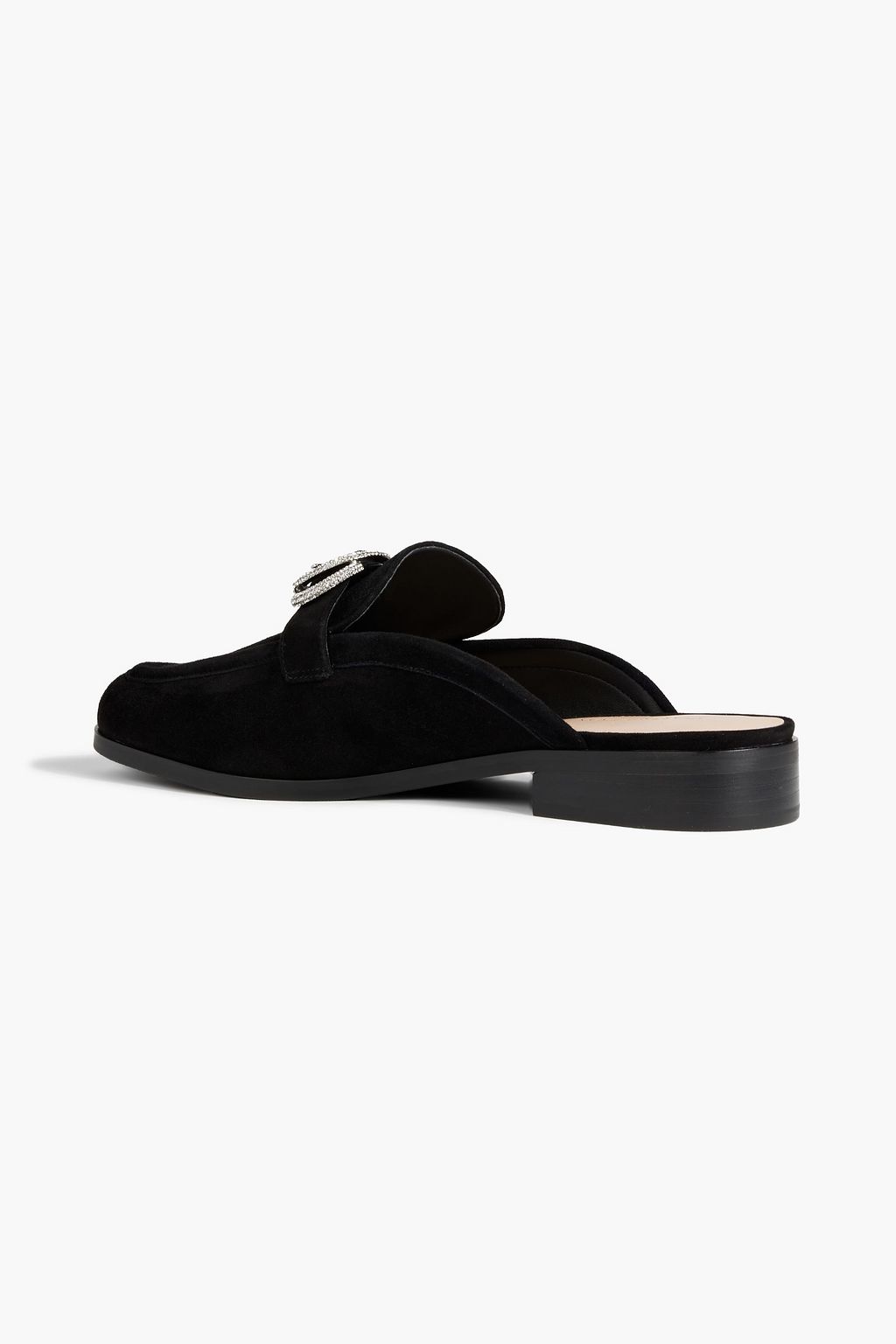 STUART WEITZMAN Embellished suede slippers