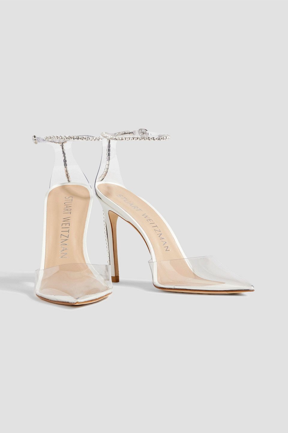 Stuart Weitzman Glam 100 Pvc Pumps In White