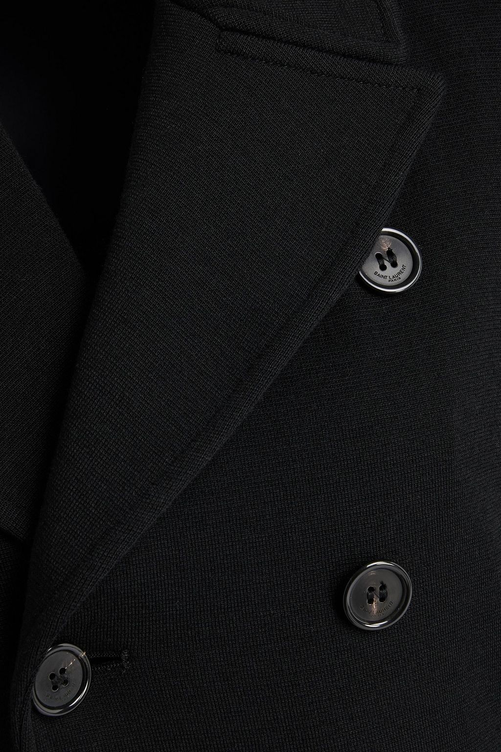 SAINT LAURENT Belted wool-blend blazer